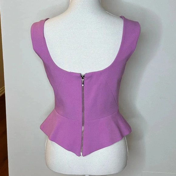 Lilac Peplum Top Sz. 34 - Picture 3 of 5